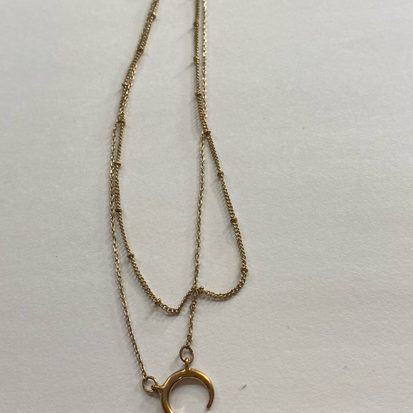 BRANDY MELVILLE golden crescent design choker necklace good condition!! - Picture 5 of 8